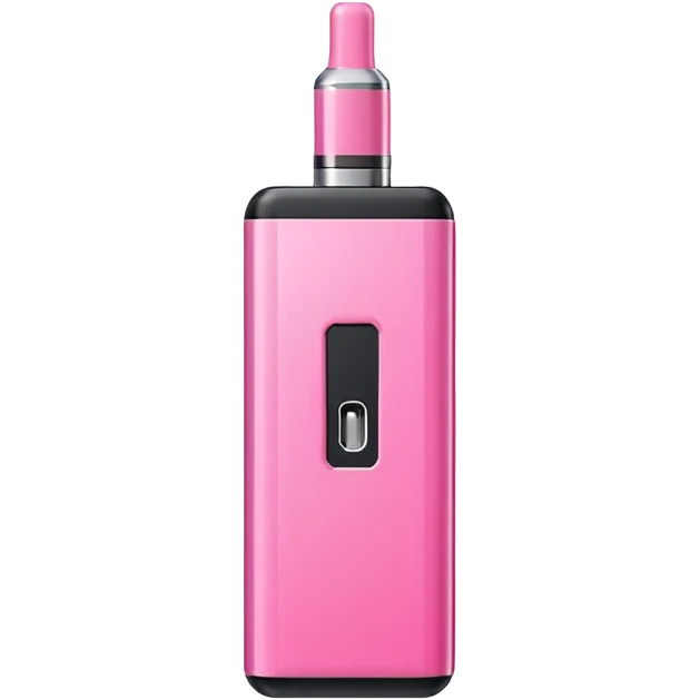 A pink vape shaped like an iget bar emoji