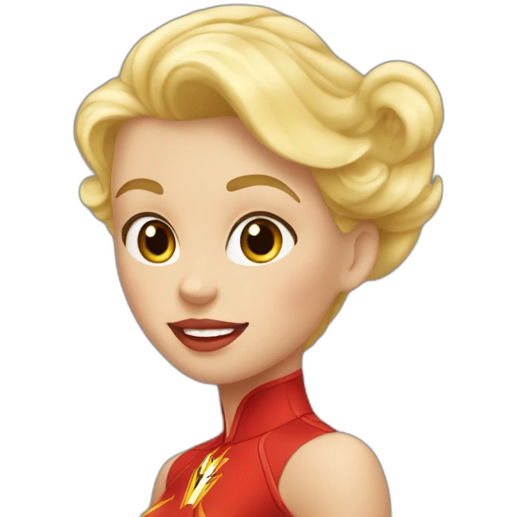 Flash McQueen qui fait un bisou à une femme blonde emoji