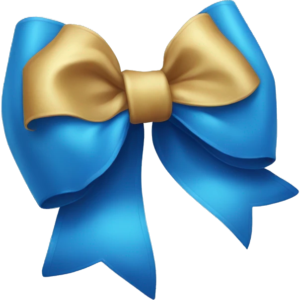 Blue bow emoji