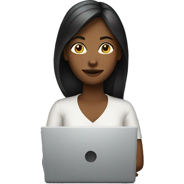 Women behind the Laptop emoji