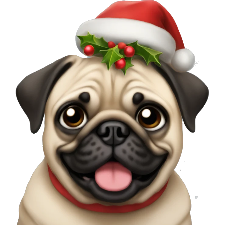 Christmas bells and pug emoji