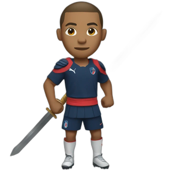 Mbappe with sword emoji