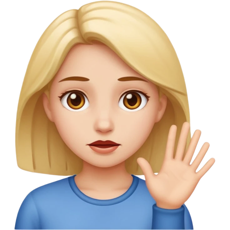 Girl stop emoji