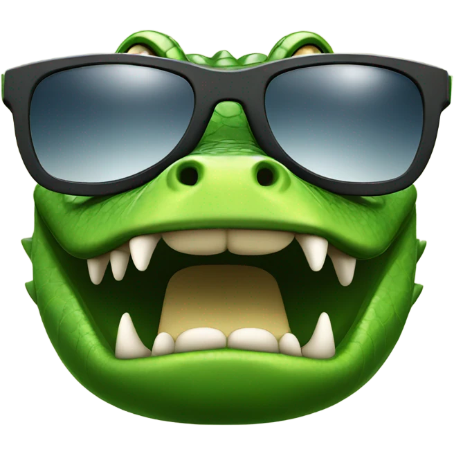 Alligator wearing sunglasses emoji