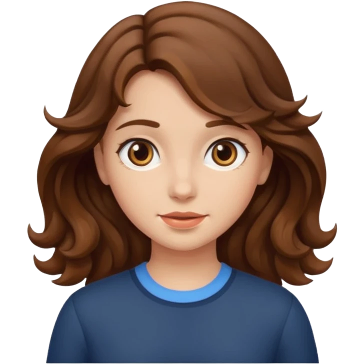 Girl with wavy hair  emoji