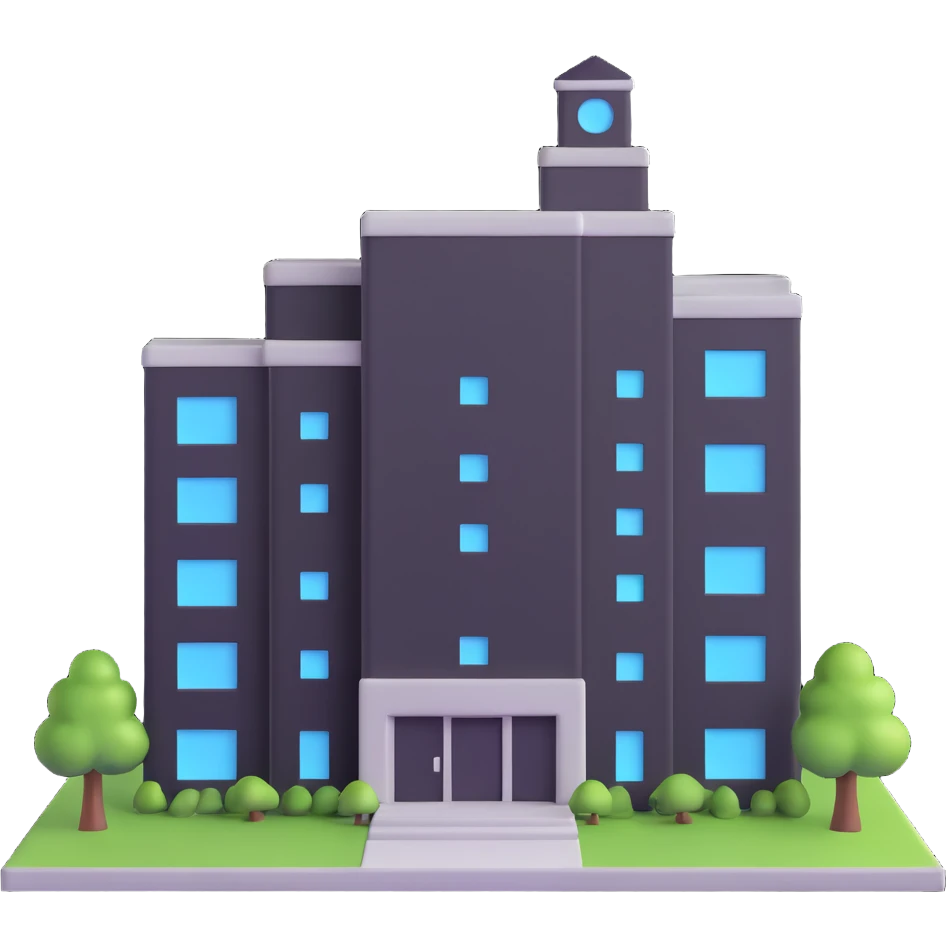 smiling office building emoji