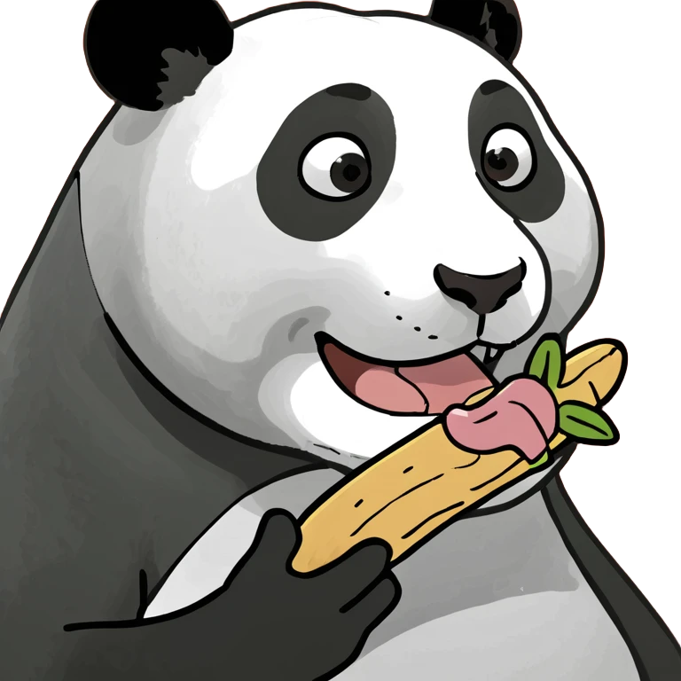 Panda eating a penis emoji