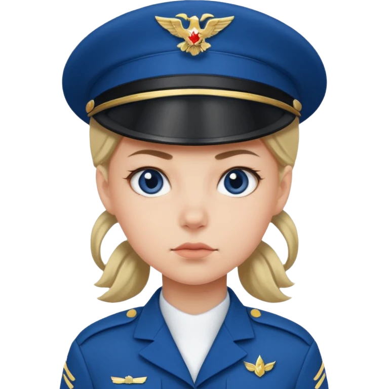 blue uniformed girl soldier emoji