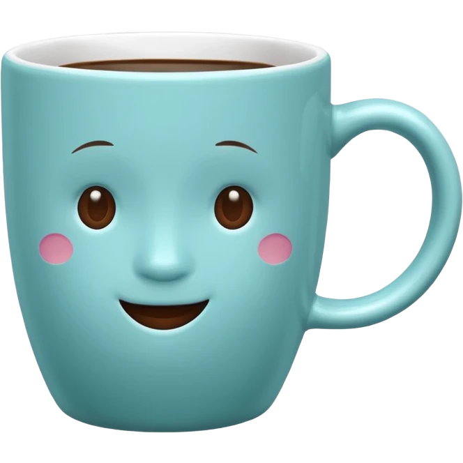 Aqua coffee cup emoji
