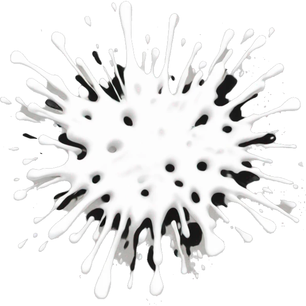 White splatter emoji