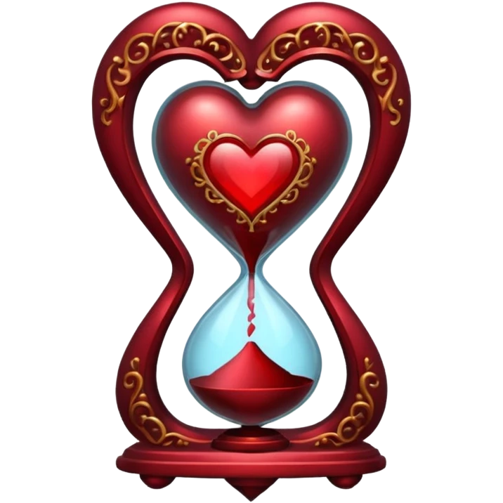 heart with a dark hourglass emoji