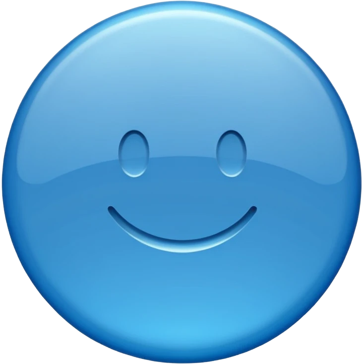 Pastille bleue avec une validation à l’intérieur emoji