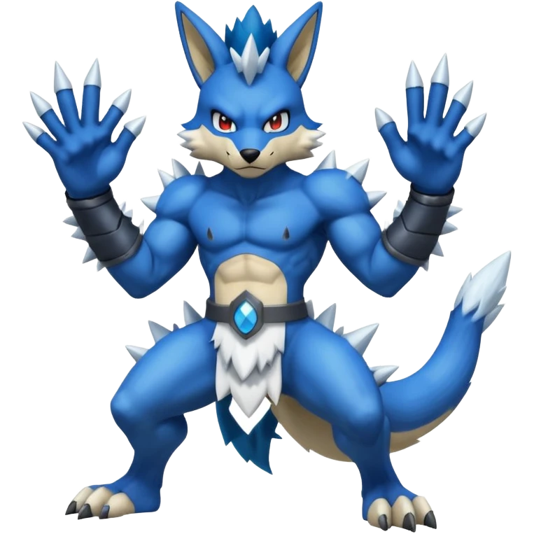 WereGarurumon-Lucario-fusion (full body) emoji