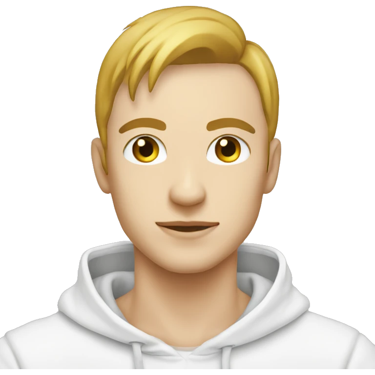 Plain White color pullover hoodie no person emoji