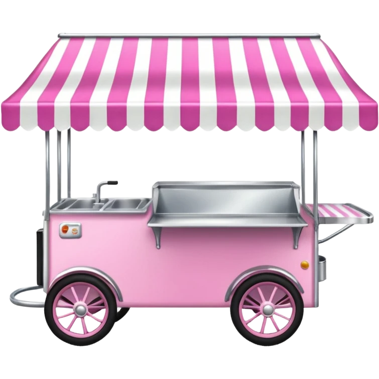 Pink food cart. emoji