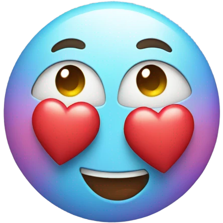 Smiling face holding hearts emoji