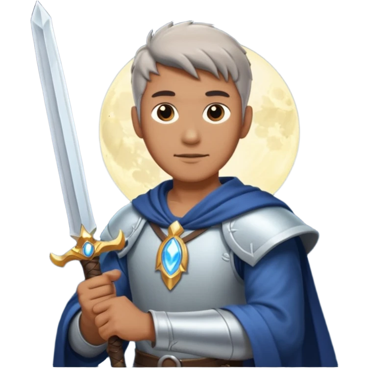 Man holding big souls moonlight sword emoji