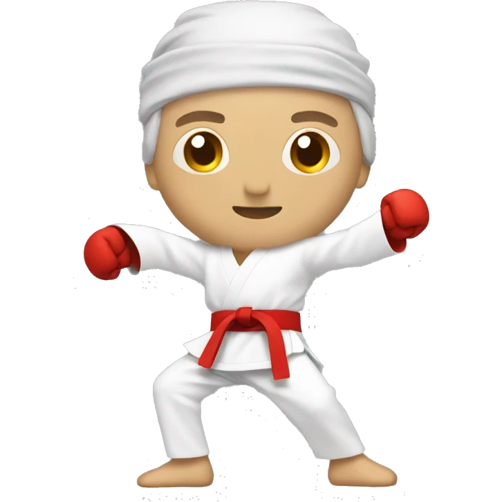 Karate with red built emoji