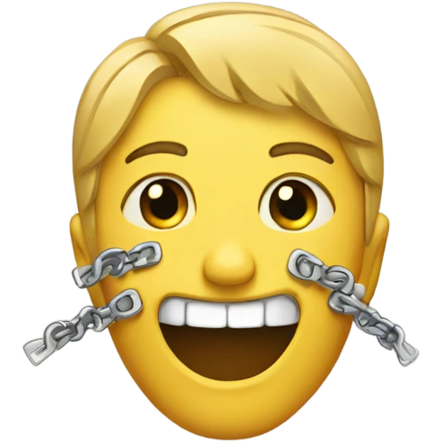 Face with zippers a mouth emoji