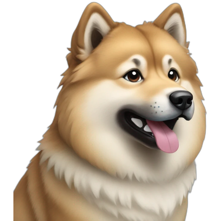 Eurasier dog blue tongue emoji