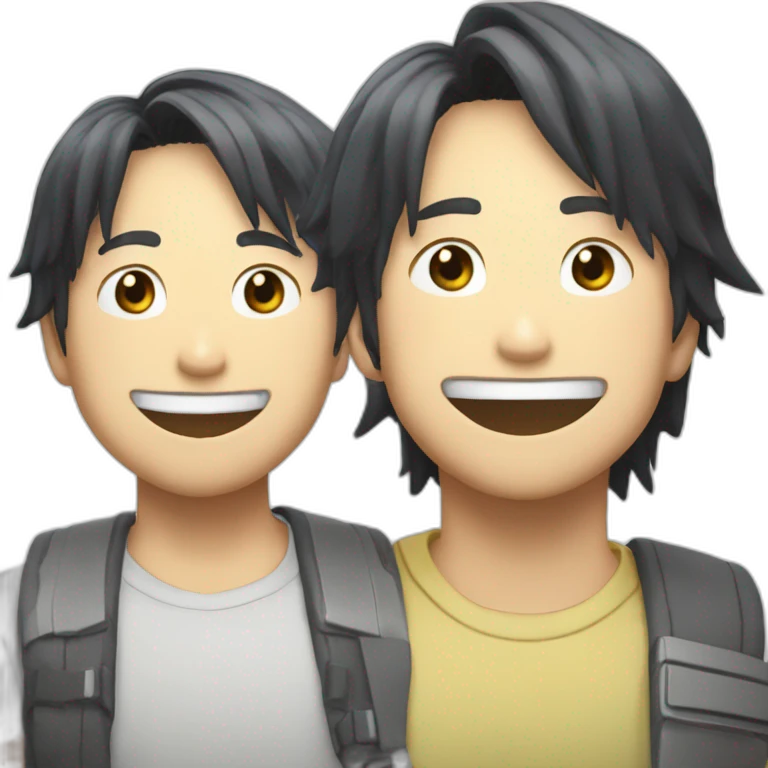 yuji itadori en train de rire emoji