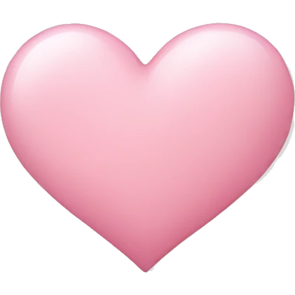 Soft pink heart  emoji