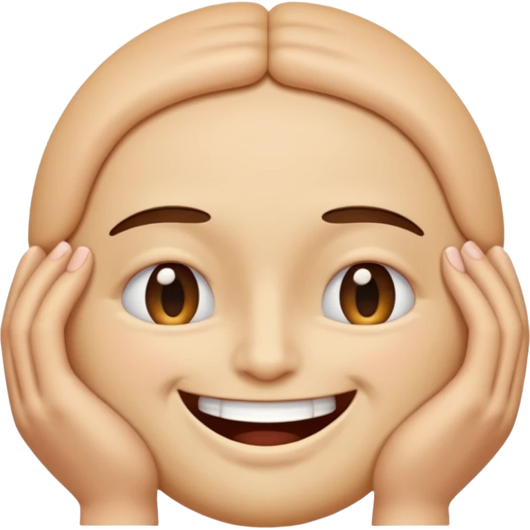 I want an overly excited face that says “I am so excited, I cannot contain. With eyes tightly squeezed closed together and a big grin emoji. With shut  eyes  emoji