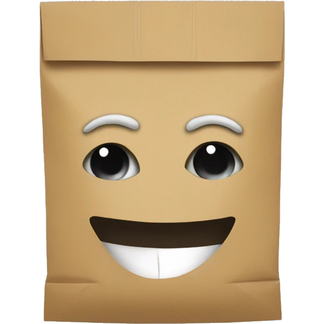 Paper bag mask emoji
