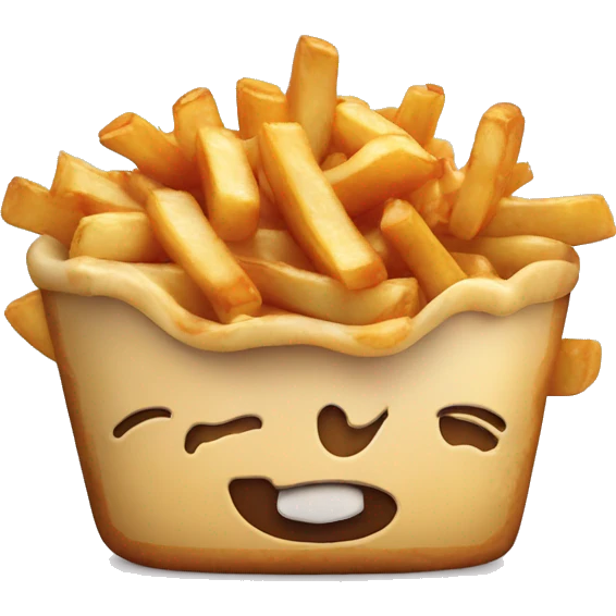 Poutine qui mange une poutine emoji