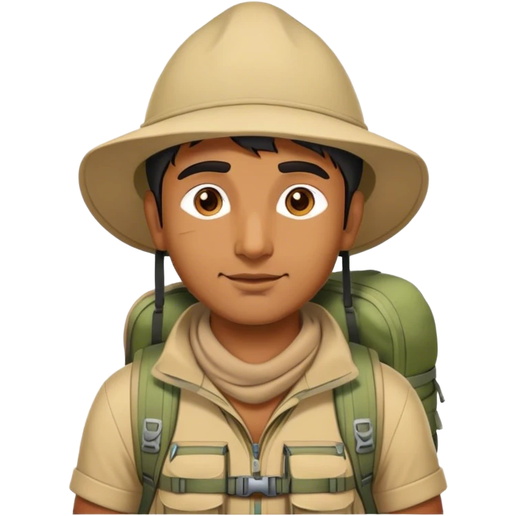 Trekking indian male emoji