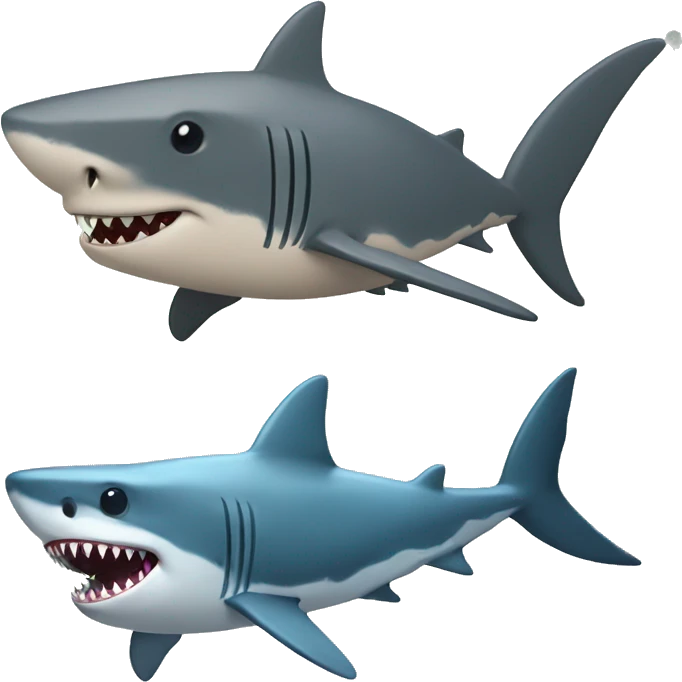 Shark and bear  emoji