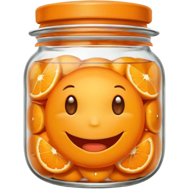 orange marmalade, simple and cute emoji style emoji