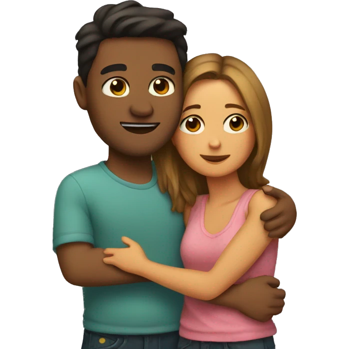 couple cuddling  emoji
