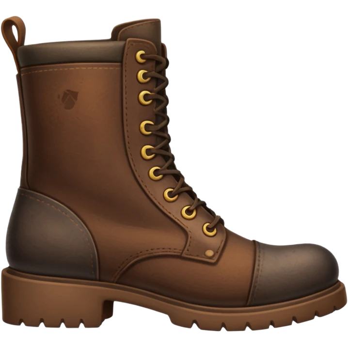 Dark brown leather boots emoji
