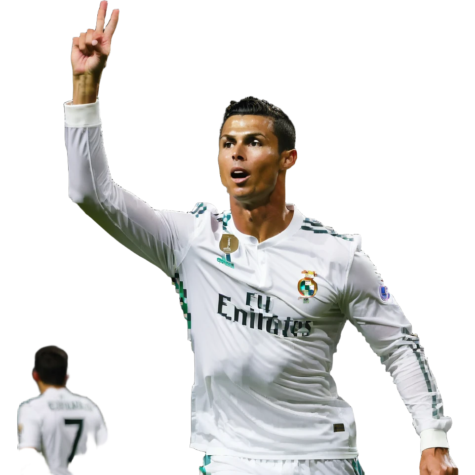 Cristiano Ronaldo celebrating a goal emoji