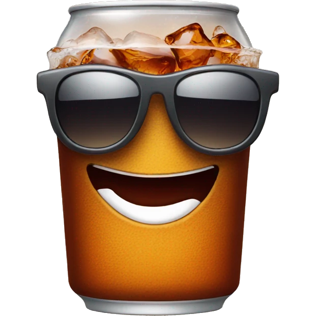 Coke soda with sunglasses emoji
