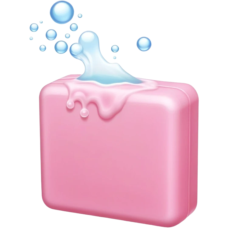 Pink soap emoji