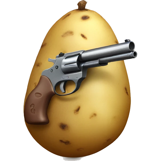 Potato with gun  emoji