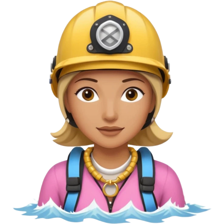 whitewater raftFemale with Gold Necklace emoji