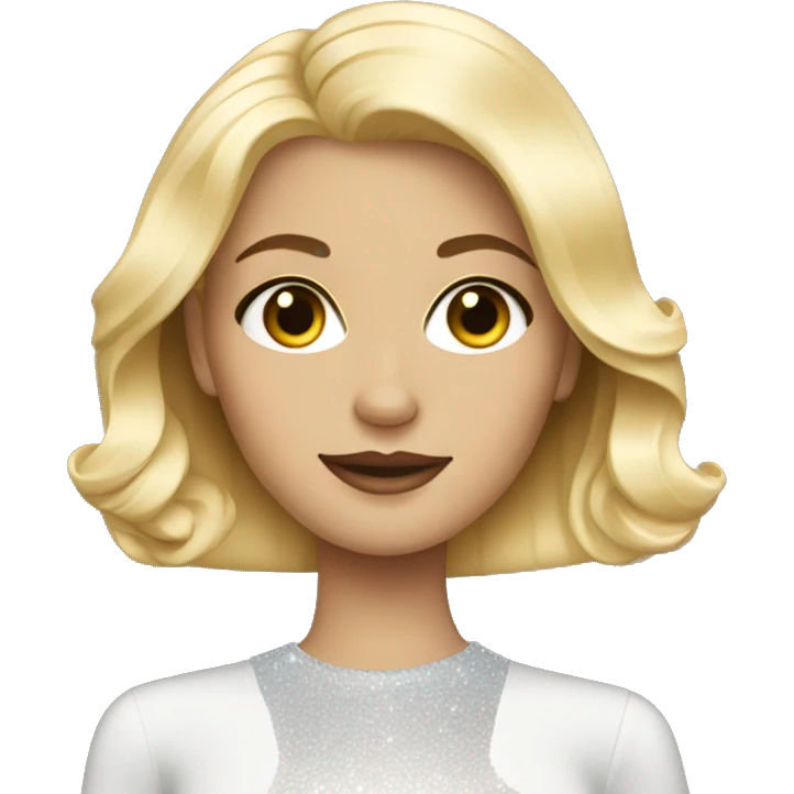 Pretty blonde girl with Hollywood glam  emoji