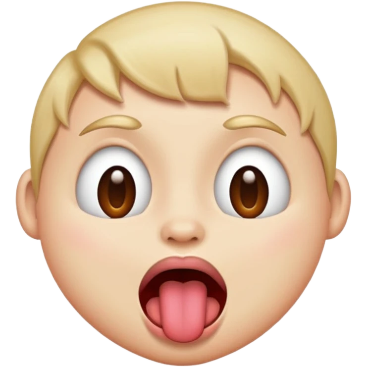 make a face emoji that's cross eyed/ has strabismus and tounge out emoji