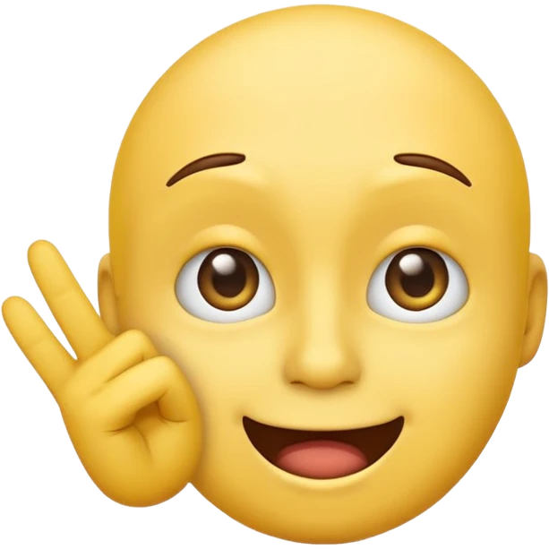 yellow face emoji making a rude hand gesture with middle finger up, mischievous expression emoji