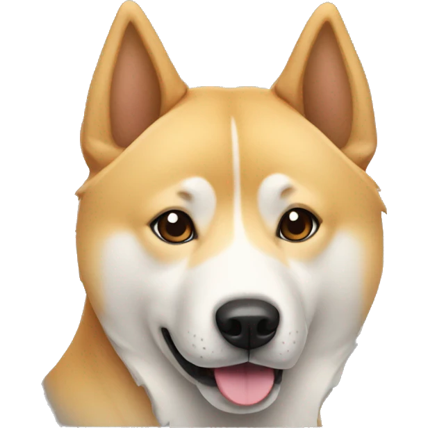 jindo dog with asymmetrical coloring emoji