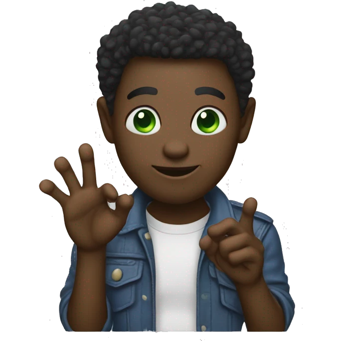 alien with 👉🏿👈🏿 fingers emoji