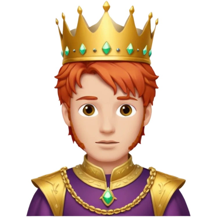 red-haired princes with crown emoji