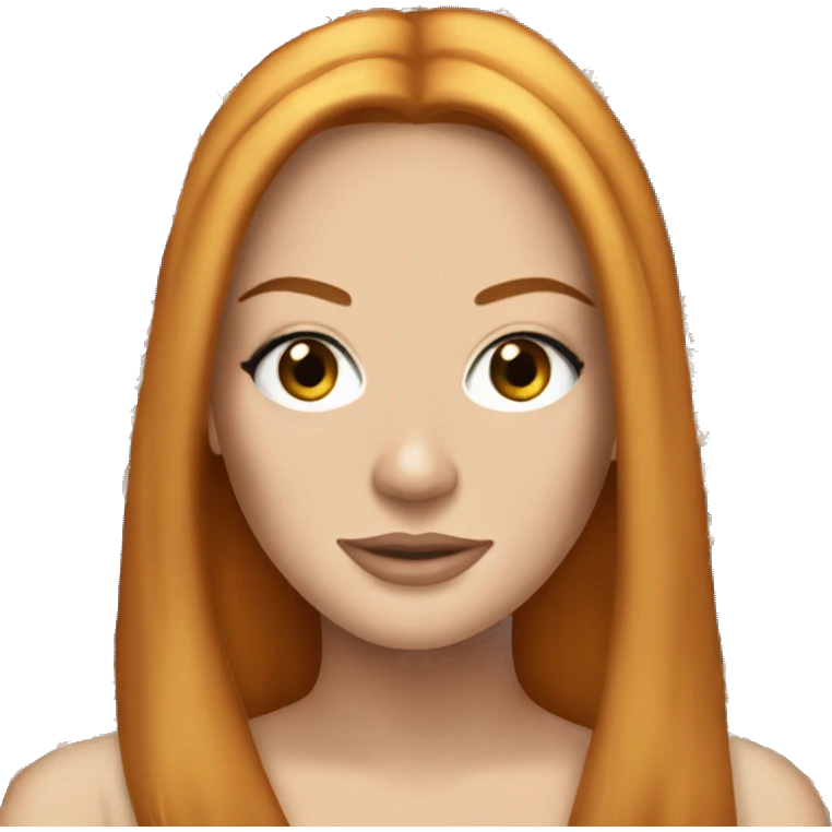 Lindsay Lohan with Ginger dark Long straight Hair emoji