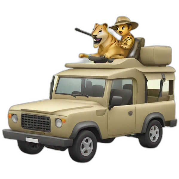 safari driving car emoji