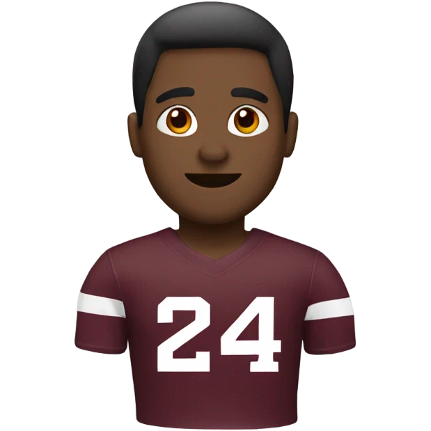 Maroon jersey number 24  emoji