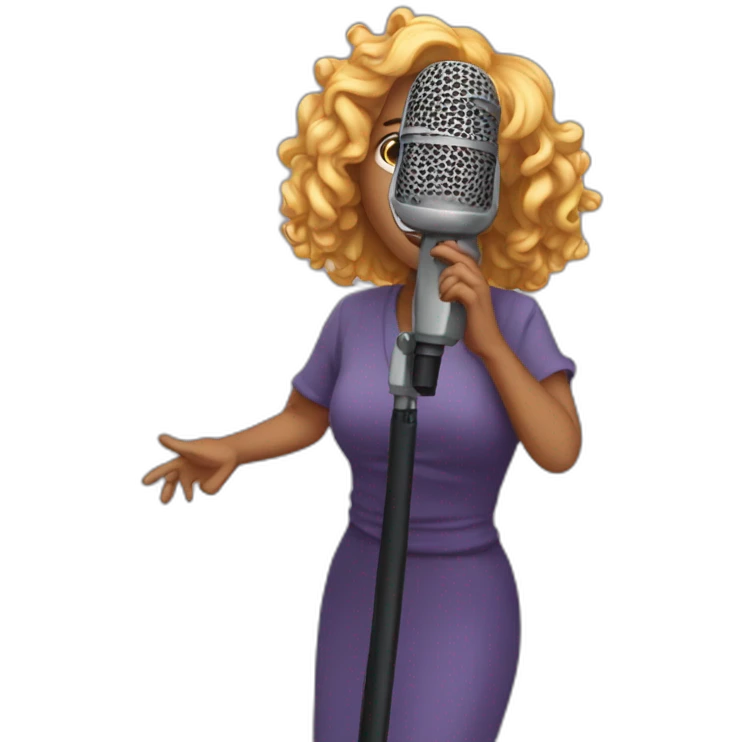 seraphine with a mic emoji