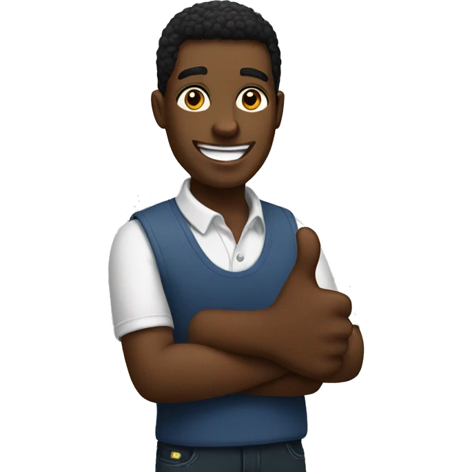 Black guy giving a thumbs up emoji